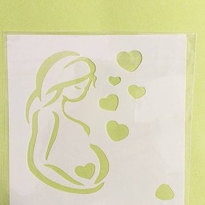 Stencil Mulher Gravida