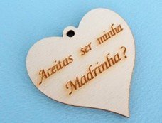 Placa "Aceitas Ser Minha Madrinha"