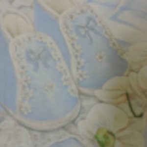 Guardanapo com Botinhas Azuis, para Batizado