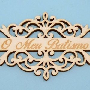 Placa em Madeira "O meu Batismo"