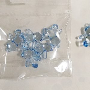 Pack 6 Ursinhos Azuis em Plástico