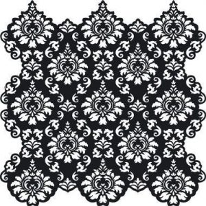 Stencil para Fundos, com Flores Repetidas