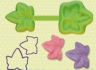 Molde em Silicone em Forma de Folha Seca, com negativo e positivo