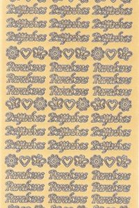 Peel Off "Parabéns" Dourados e Prateados