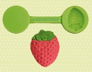 Molde em Silicone em Forma de Morango, com negativo e positivo