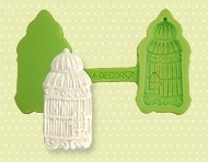 Molde em Silicone em Forma de Gaiola de Pássaros, com negativo e positivo