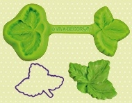 Molde em Silicone em Forma de Folha Seca, com negativo e positivo