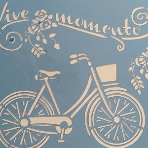 Stencil "Vive o momento"
