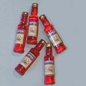 Pack de 5 miniaturas de Garrafas de Campari