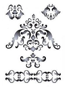 Stencil Arabescos e Cantos
