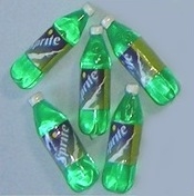 Pack de 5 miniaturas de Garrafas Sprite