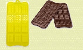 Molde de Tabletes de Chocolate, em Silicone