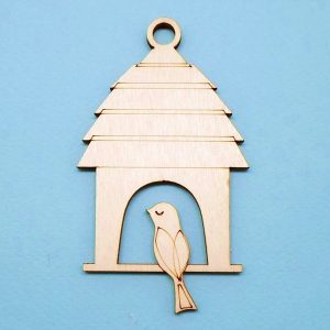 Gaiola Recortada com Passarinho