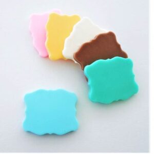 Placa Moldura em Biscuit  (Pack 5 peças))