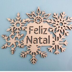 Flocos de Neve "Feliz Natal"