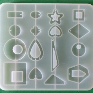 Molde de Brincos em Silicone, para Resina