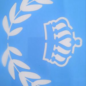 Stencil Coroa e Ramo
